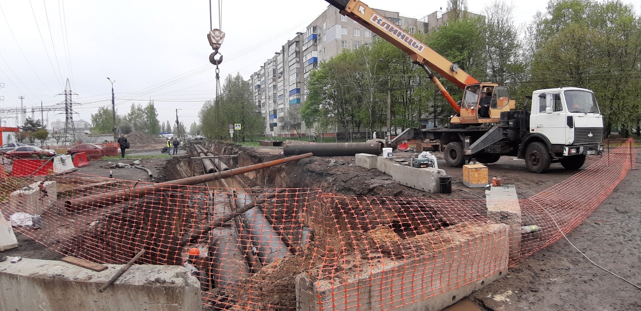 В Курске «Квадра» смонтировала на улице Орловской 70% новой тепломагистрали