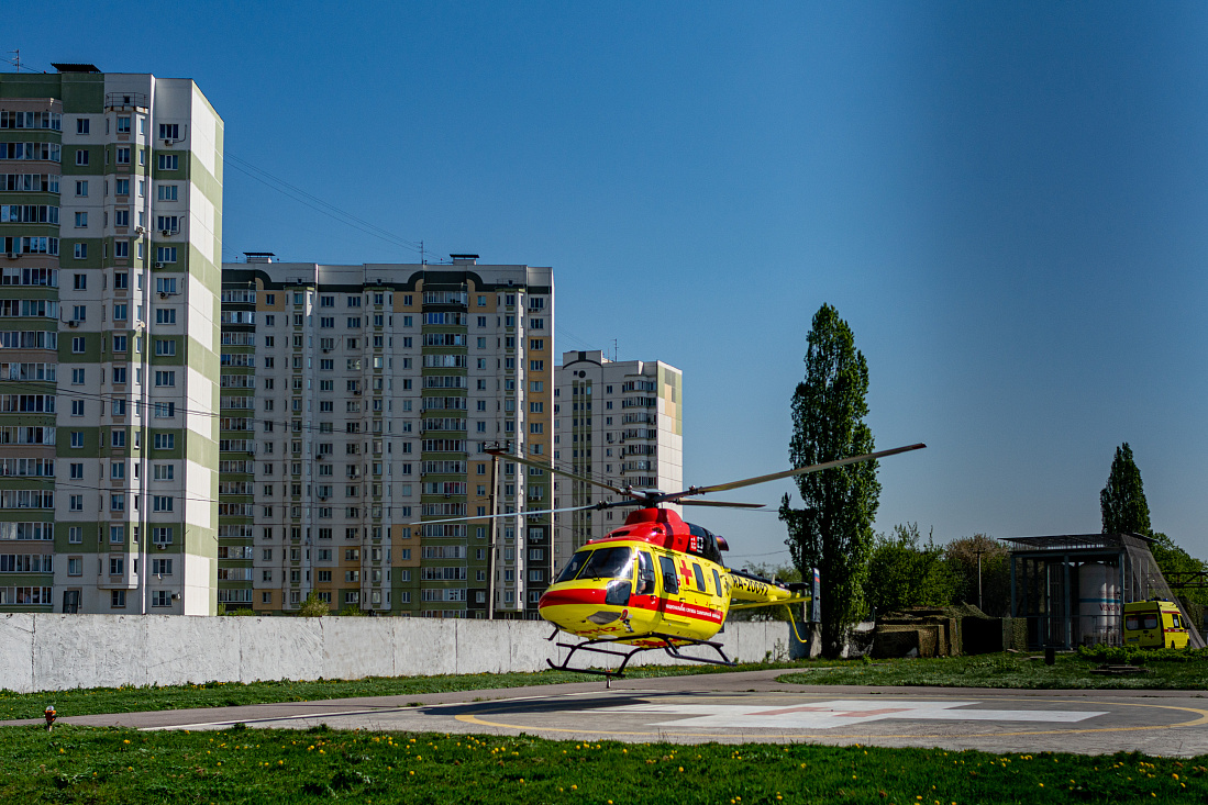 В Курской области вертолет санавиации совершил 55 вылетов